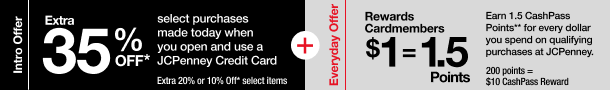 JCPenney credit offer. Click Tap for Details.